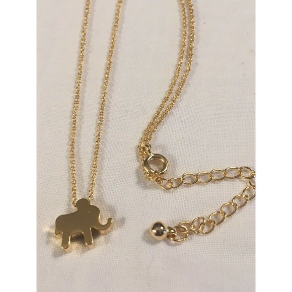 BASH & BOW NEW YORK Gold Tone Necklace, Good Luck Elephant Charm, Lovely & Sweet - Picture 3 of 4